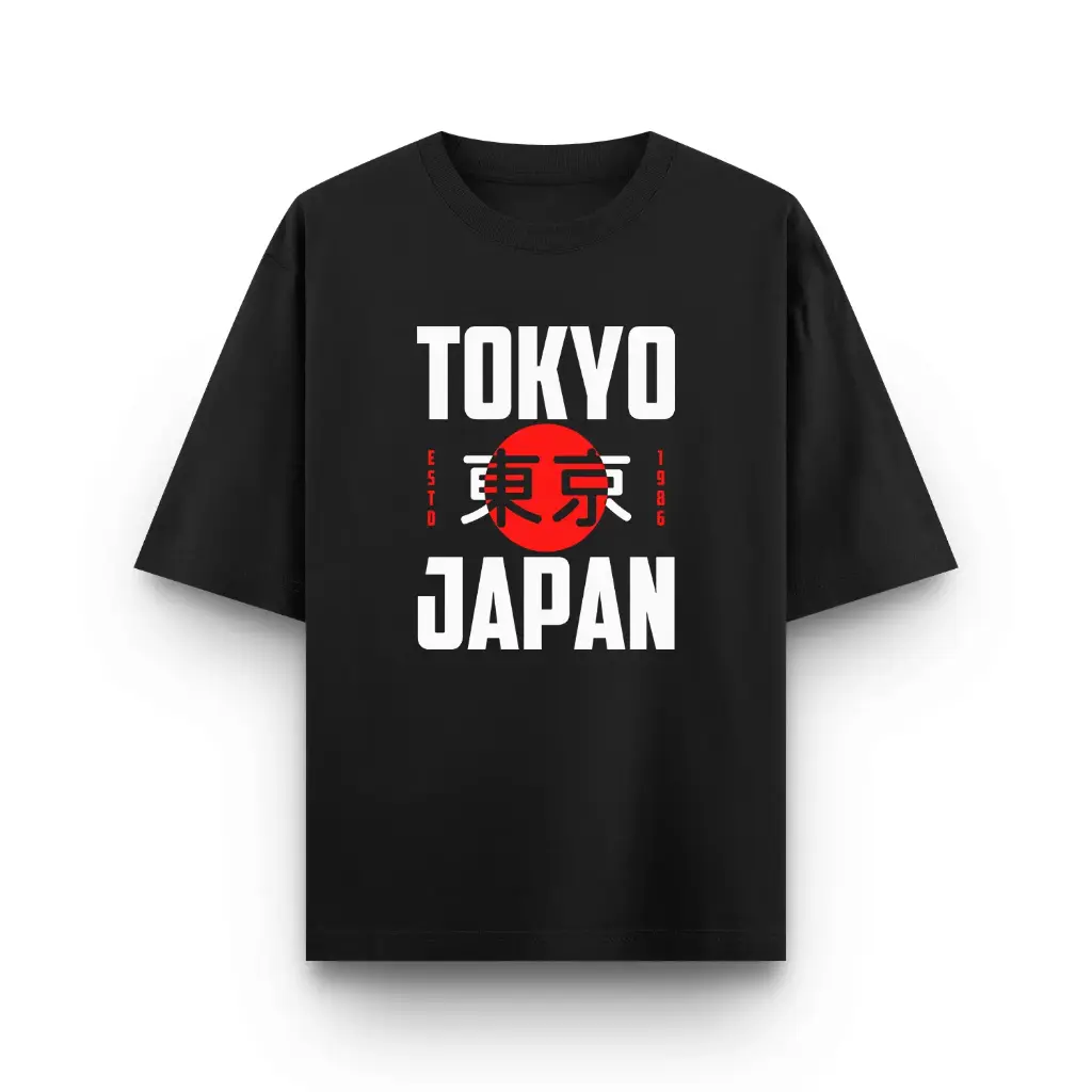 Tokyo Japan-Tee (Black, XS)