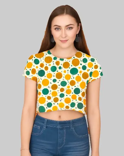 Crop Top: Golden Dots